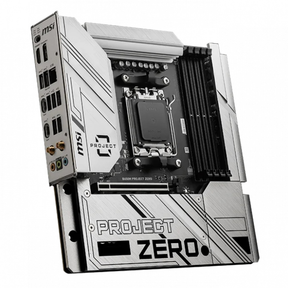 Материнская плата MSI B650M PROJECT ZERO Micro-ATX, AMD AM5 - миниатюра 6