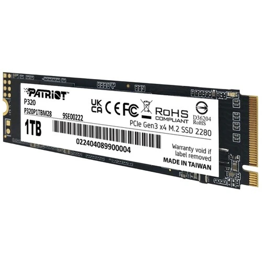 Жесткий диск Patriot P320 P320P1TBM28 SSD (твердотельные), 1 ТБ, M.2, PCIe - миниатюра 8