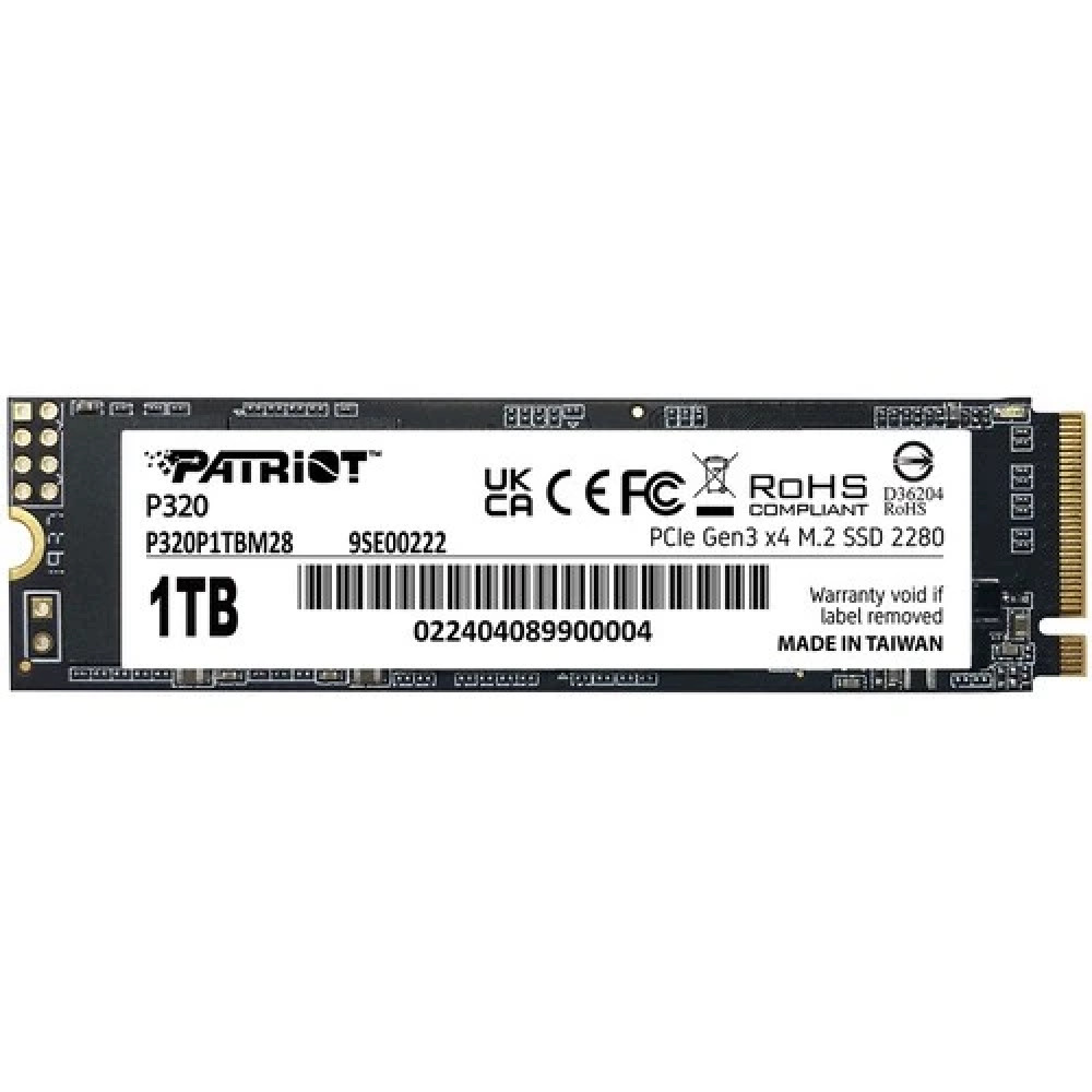 Жесткий диск Patriot P320 P320P1TBM28 SSD (твердотельные), 1 ТБ, M.2, PCIe - миниатюра 5