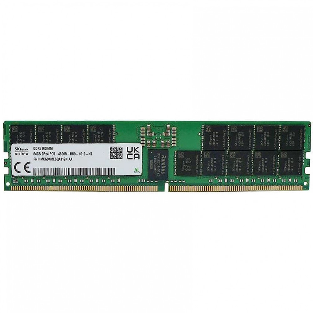 ОЗУ Hynix DDR5 64GB RDIMM 4800MHz HMCG94MEBQA112N DIMM, DDR5, 64 Гб, 4800 МГц - миниатюра 2