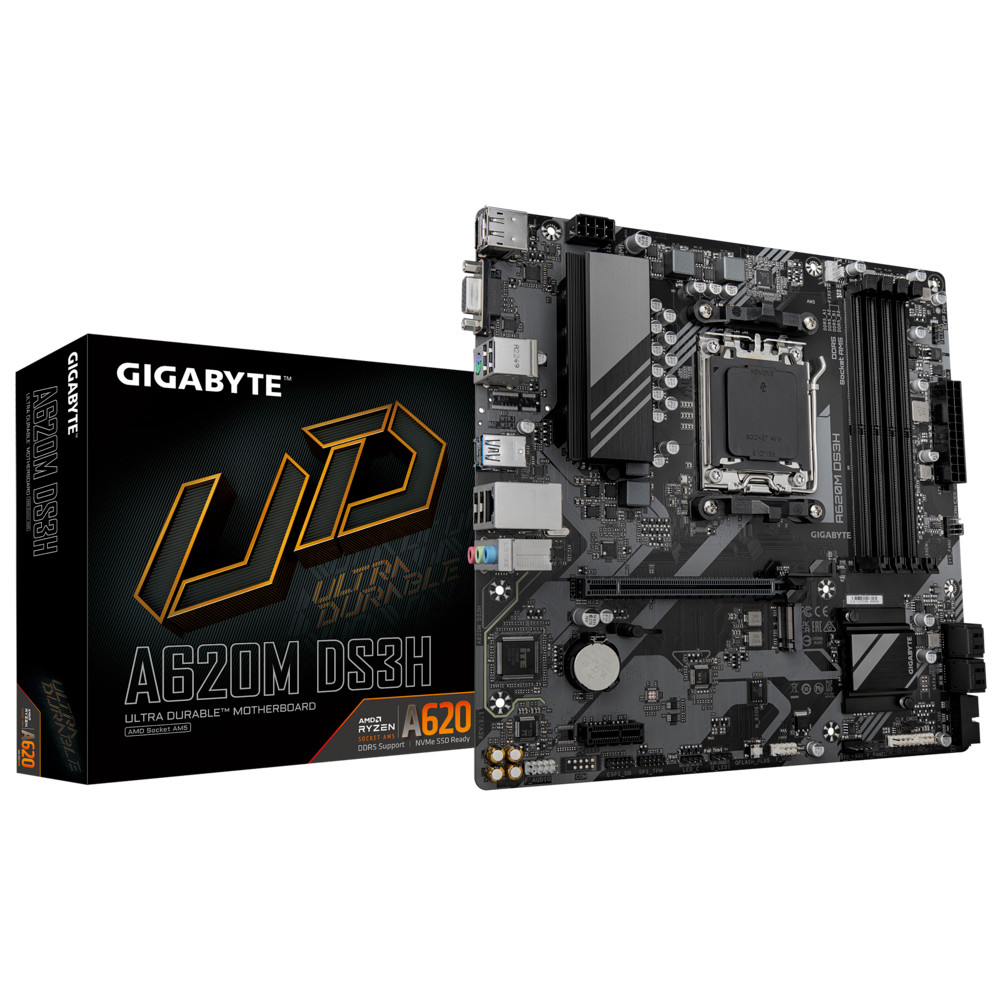 Материнская плата Gigabyte AMD A620 SAM5 MATX A620M DS3H 1.1 Micro-ATX, AMD AM5 - миниатюра 10