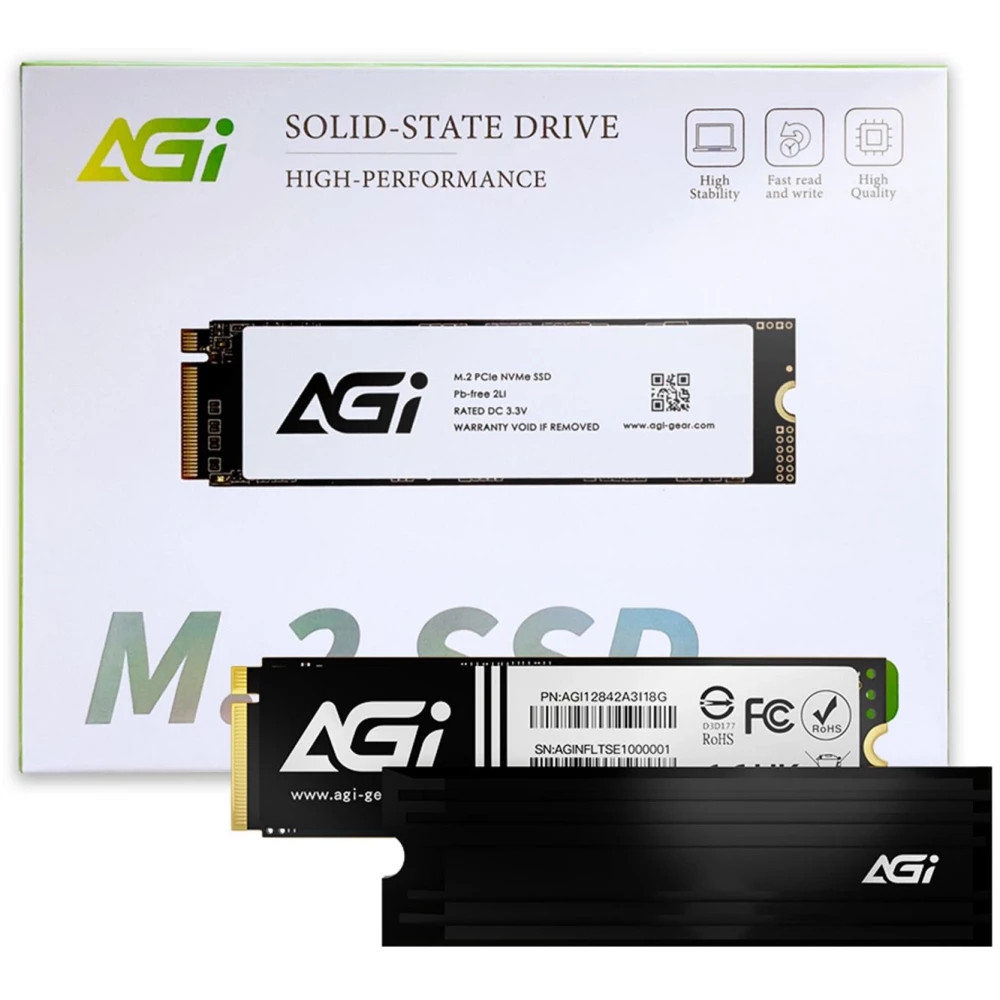 Жесткий диск ELP Imaging AI828 AGI2T0G44AI828 SSD (твердотельные), 2 ТБ, M.2, PCIe - миниатюра 4
