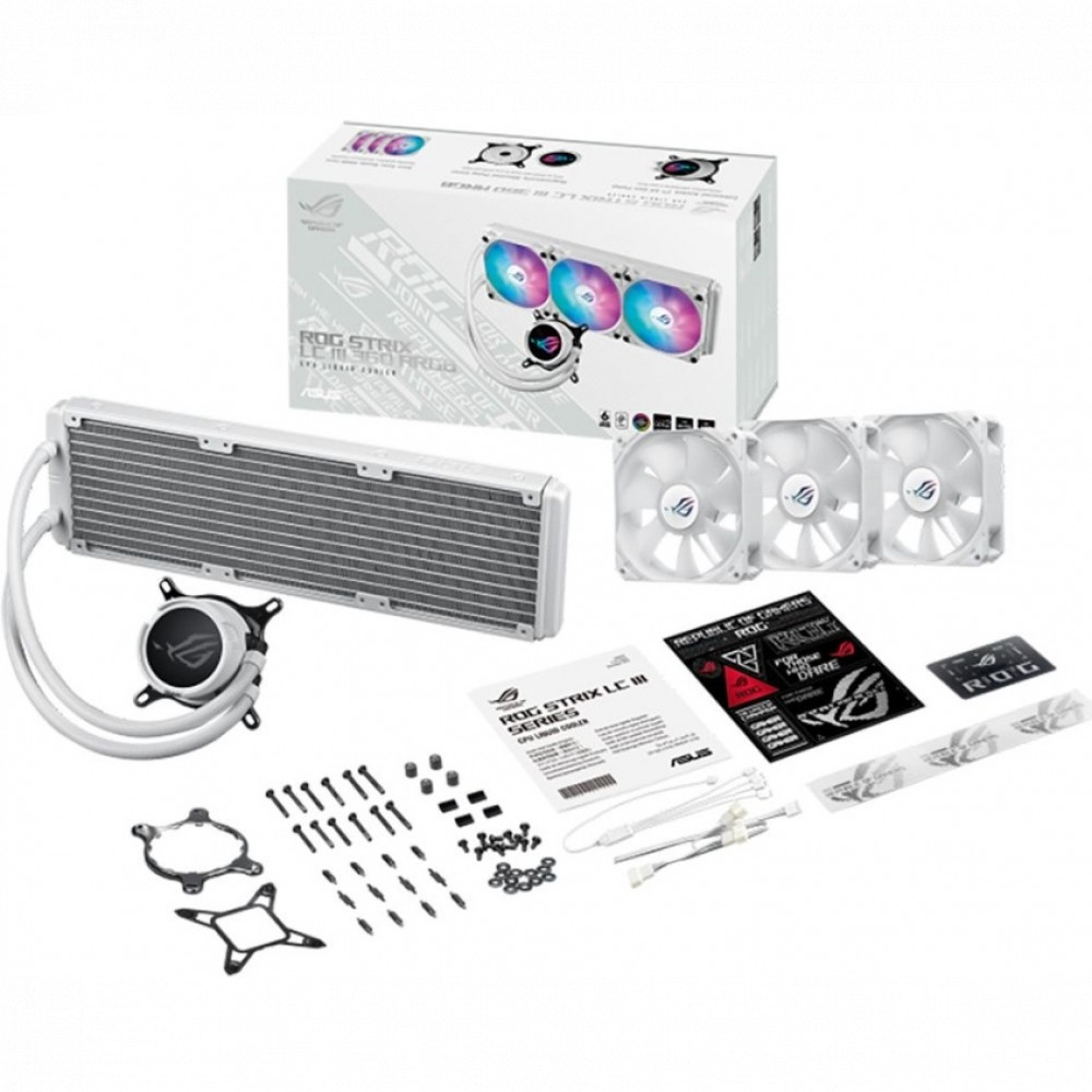 Система охлаждения Asus ROG STRIX LC III 360 ARGB WHT 90RC00T2-M0UAY0 Для процессора - миниатюра 8