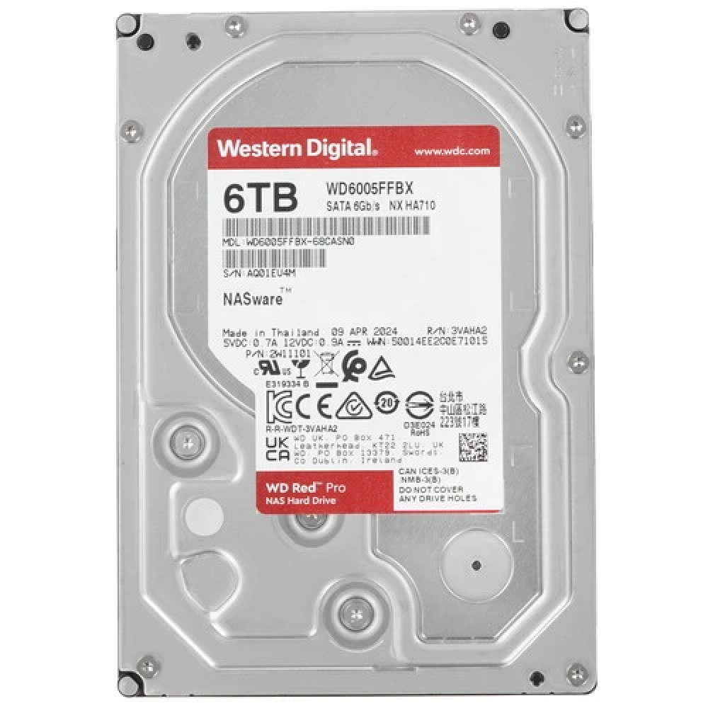 Жесткий диск Western Digital Red Pro 7200 WD6005FFBX HDD (классические), 6 ТБ, 3.5 дюйма, SATA - миниатюра 2