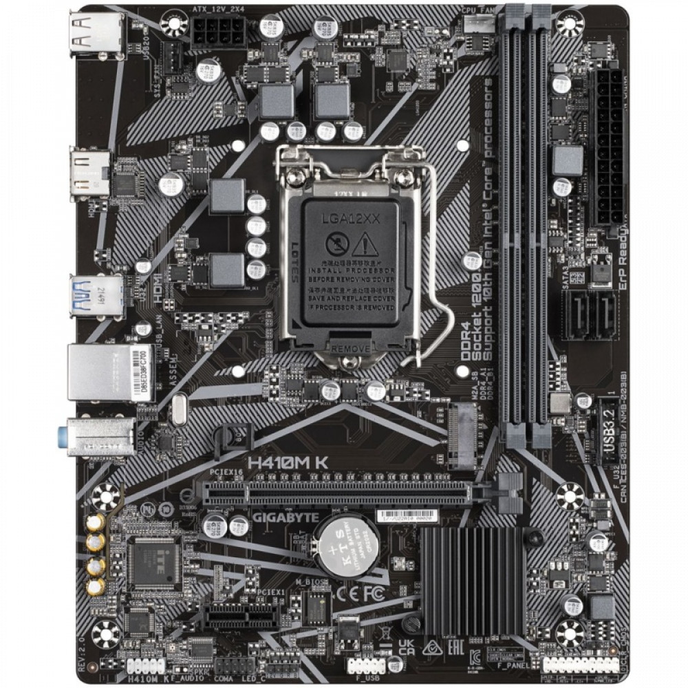 Материнская плата Gigabyte H410M K 2.0, RTL Micro-ATX, LGA 1200 - миниатюра 5