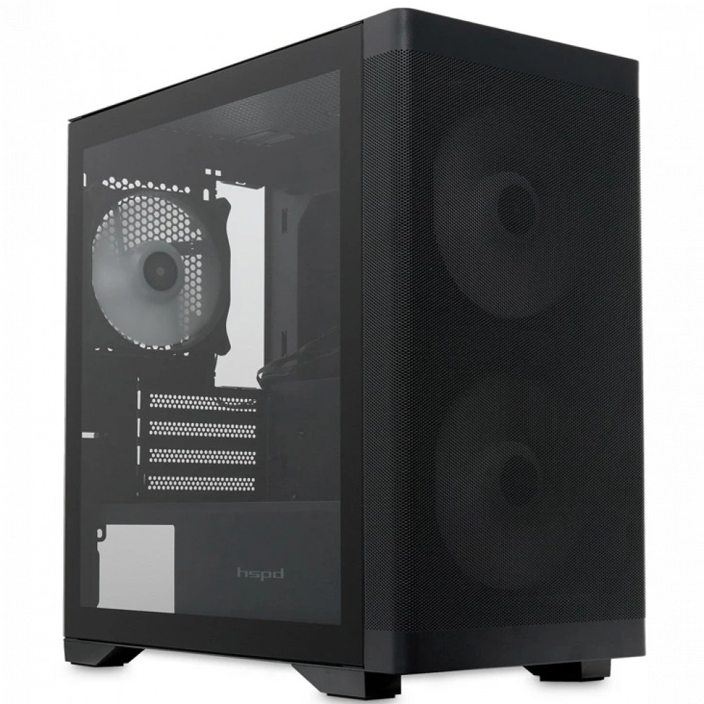 Корпус HSPD M320-TGBK-ARGB Black Mini-Tower - миниатюра 8