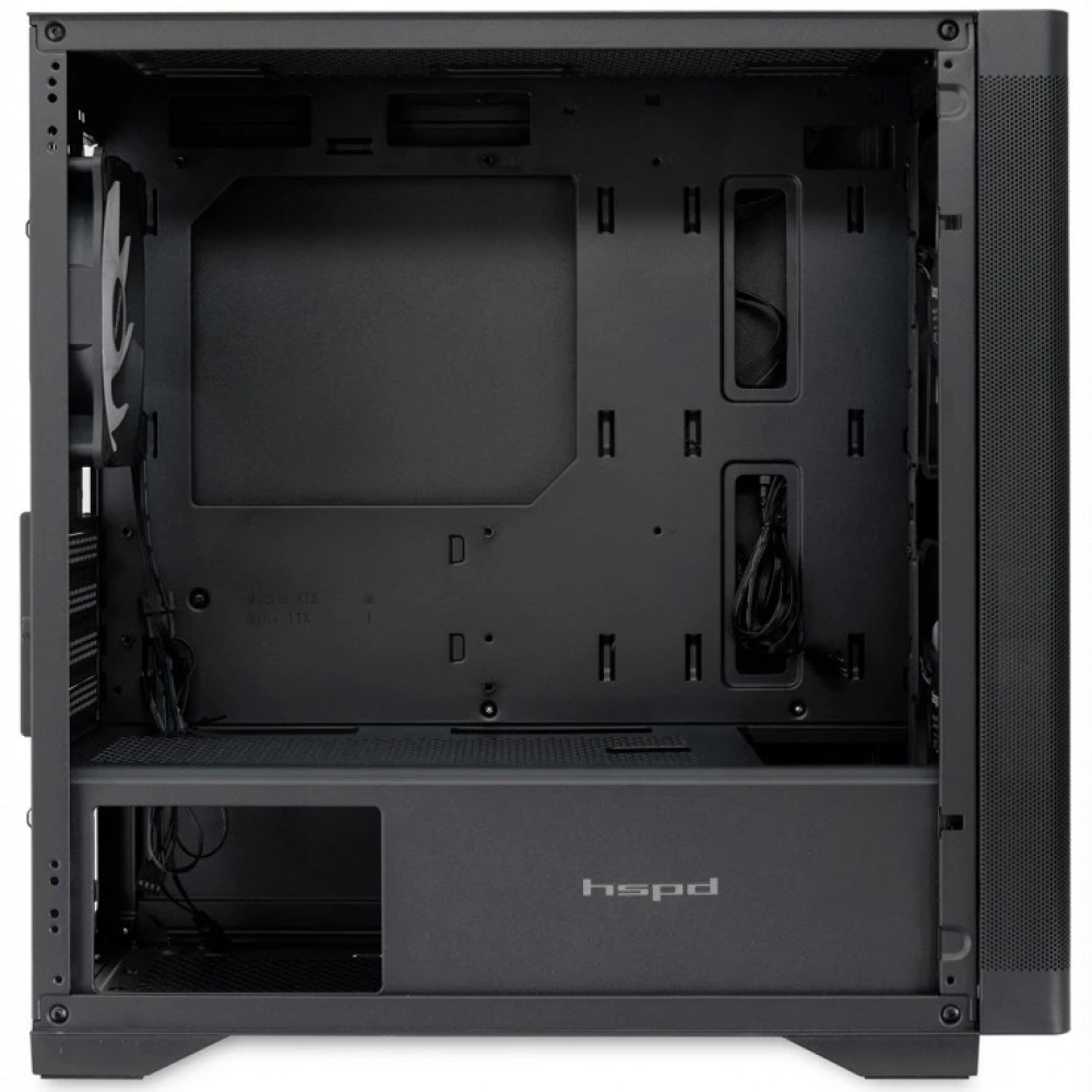 Корпус HSPD M320-TGBK-ARGB Black Mini-Tower - миниатюра 10