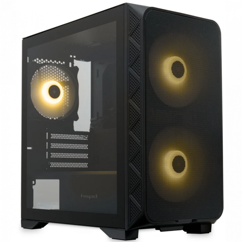 Корпус HSPD M321-TGBK-ARGB Mini-Tower - миниатюра 7
