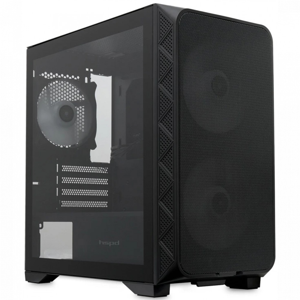 Корпус HSPD M321-TGBK-ARGB Mini-Tower - миниатюра 8