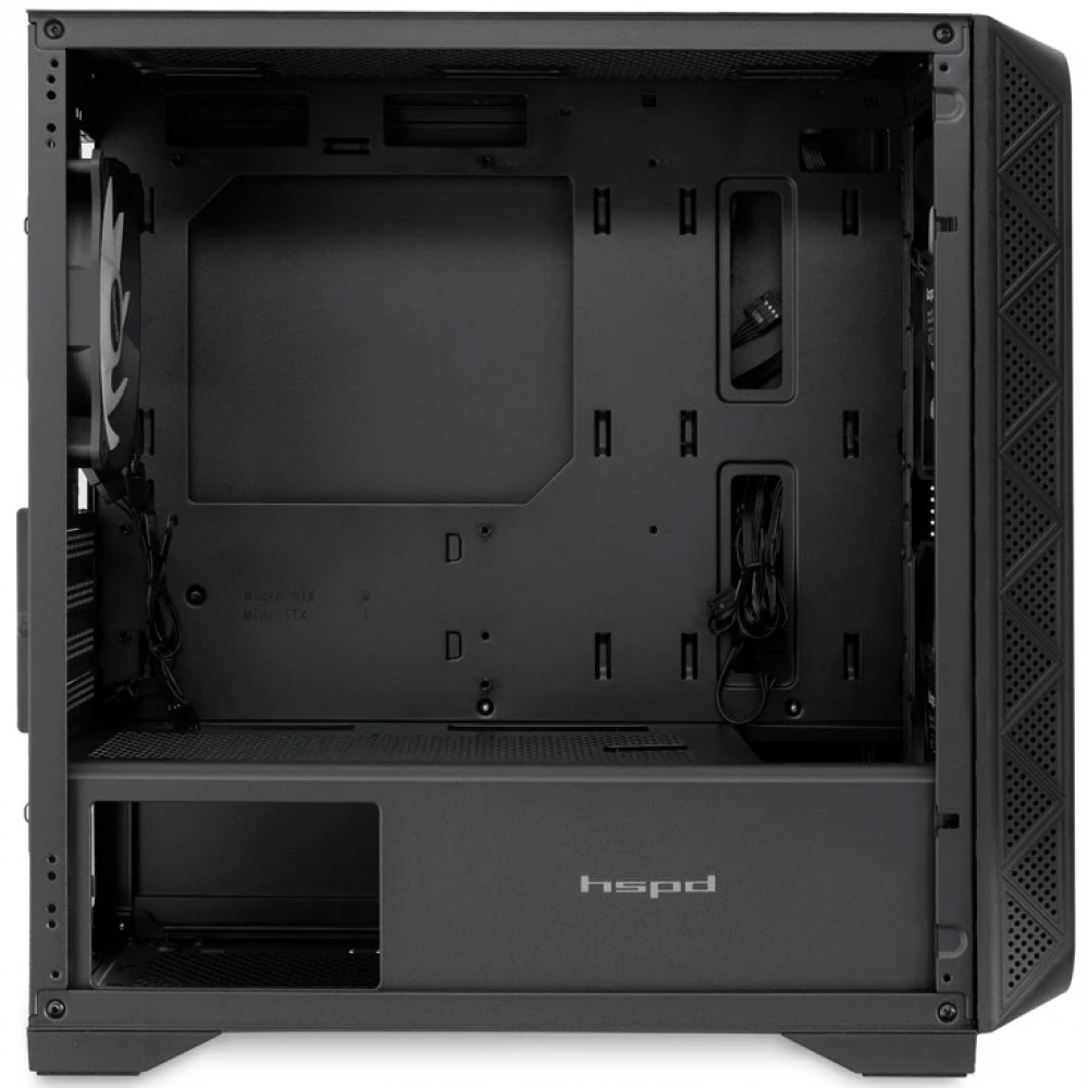 Корпус HSPD M321-TGBK-ARGB Mini-Tower - миниатюра 10