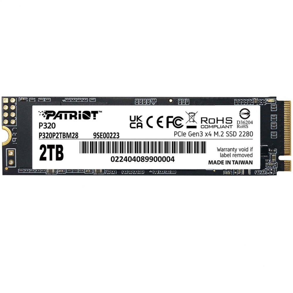Жесткий диск Patriot P320 P320P2TBM28 SSD (твердотельные), 2 ТБ, M.2, PCIe - миниатюра 2