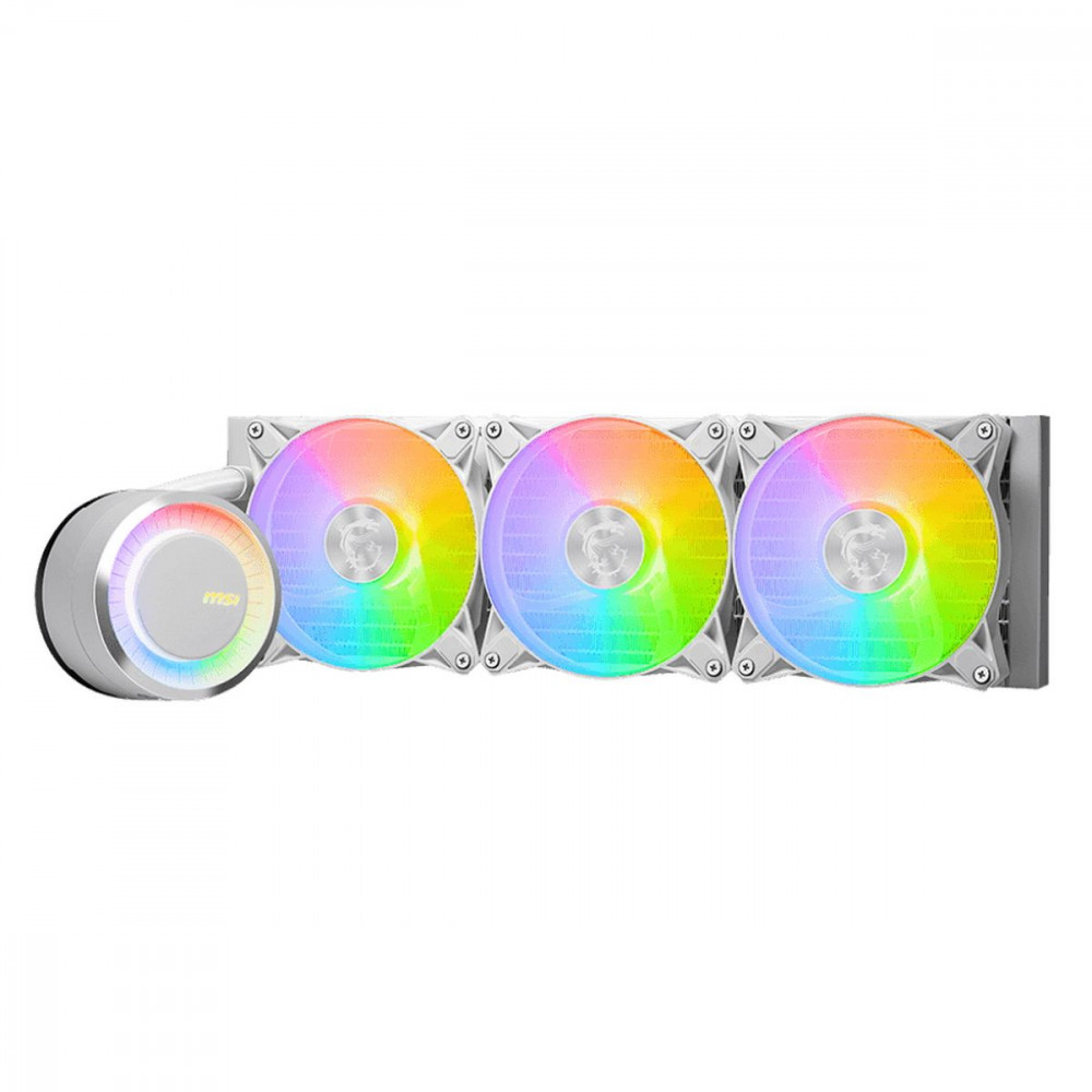 Система охлаждения MSI MAG CORELIQUID E360 WHITE 3x ARGB Fan 306-7ZW6E27-C24 Для процессора - миниатюра 3