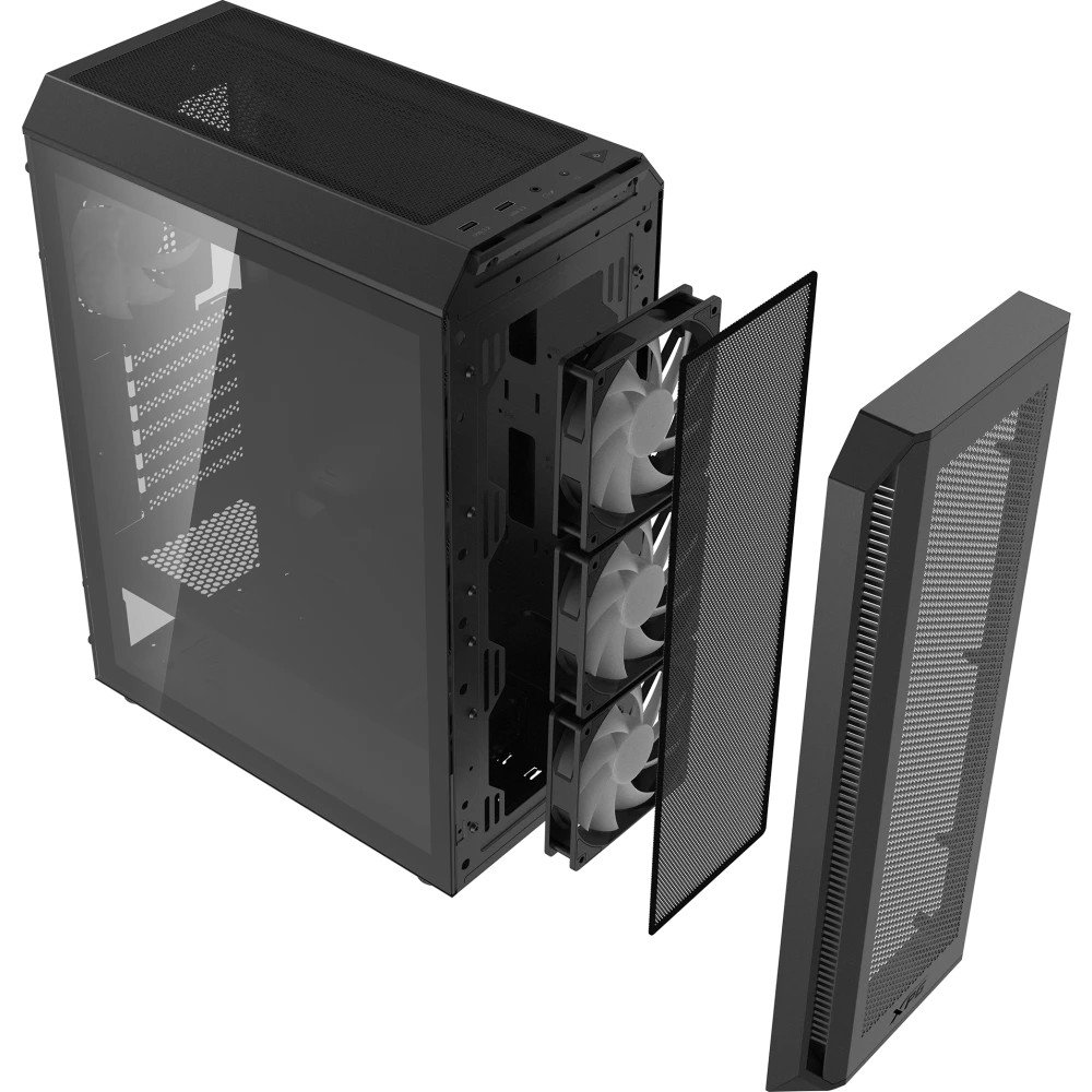 Корпус XPG VALOR AIR PLUS Black VALORAIRPLUSMTA-BKCWW Mid-Tower - миниатюра 10