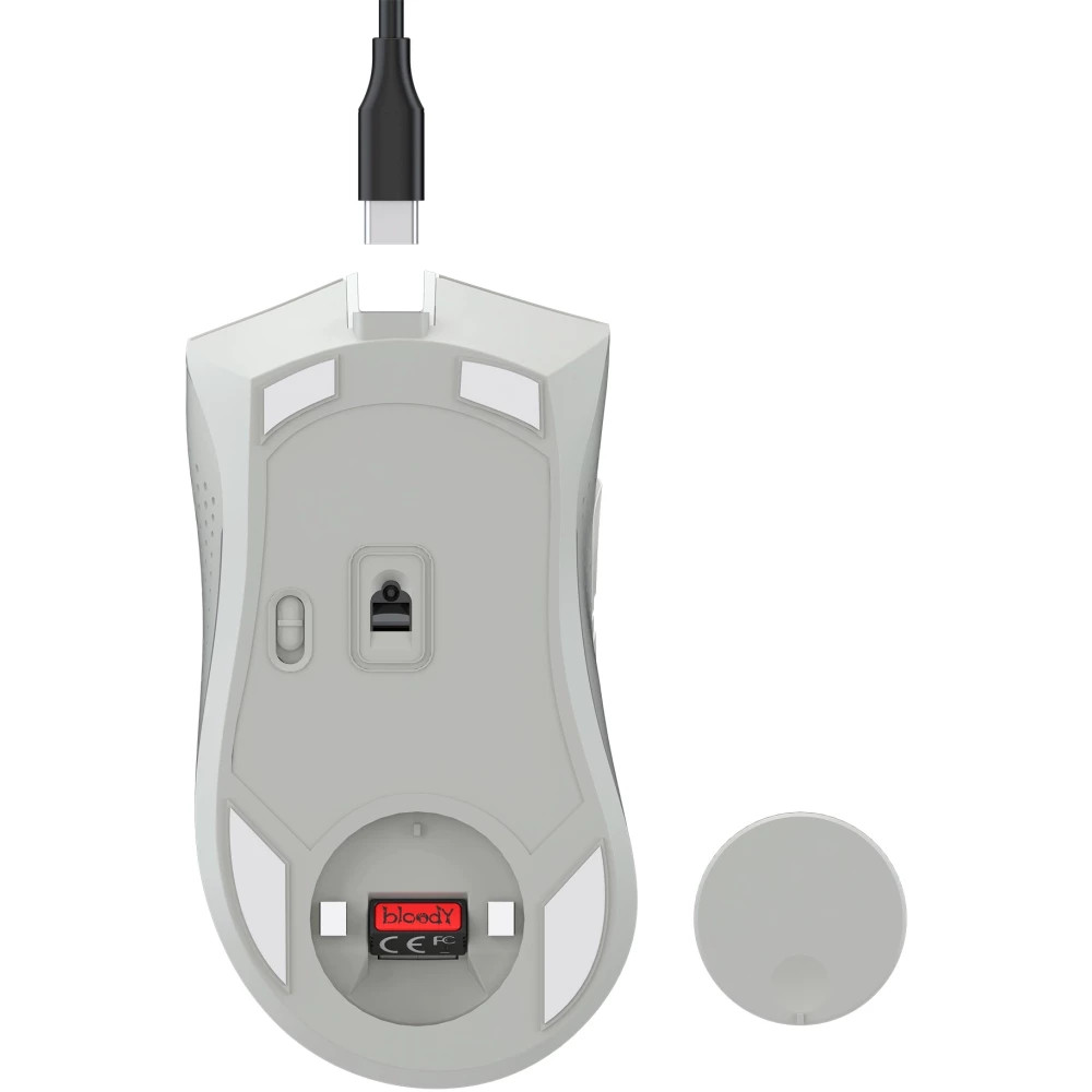 Мышь A4Tech Bloody R90 Plus Белый R90 PLUS GREUISH WHITE Игровые, Беспроводная - миниатюра 10
