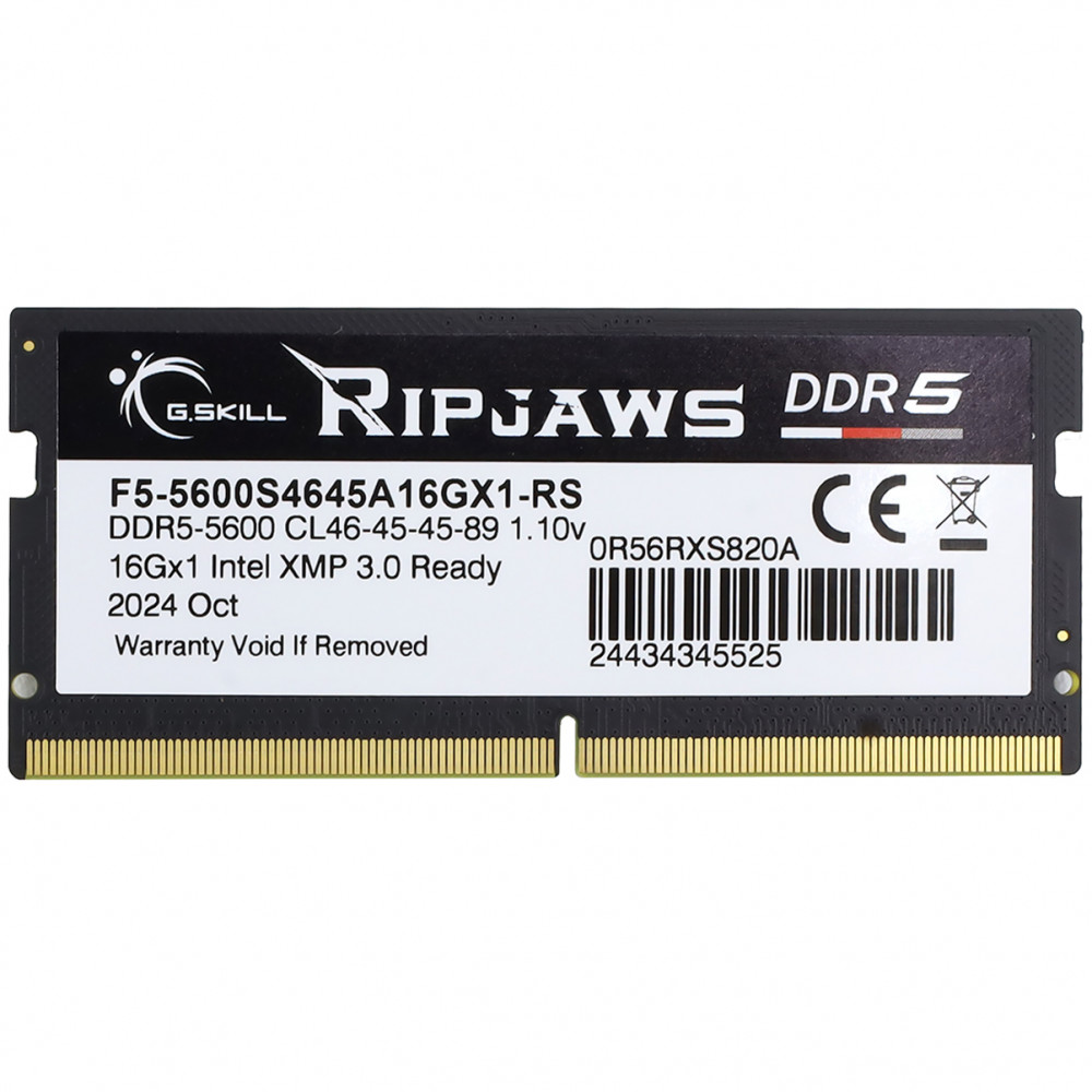 ОЗУ G.Skill RipJaws F5-5600S4645A16GX1-RS SO-DIMM, DDR5, 16 Гб, 5600 МГц - миниатюра 2