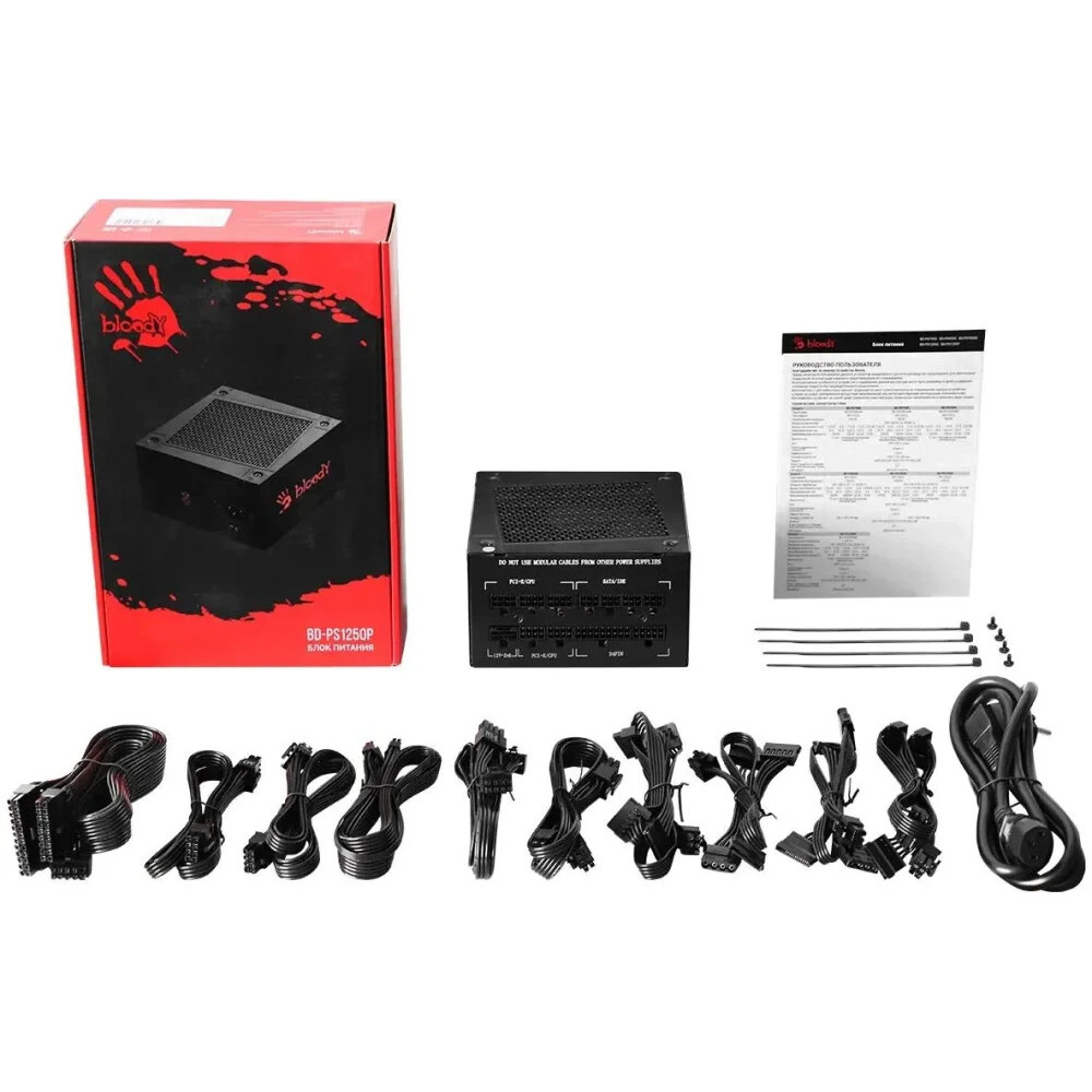 Блок питания Bloody BD-PS1250P BD-PS1250P-M 1250 Вт - миниатюра 10