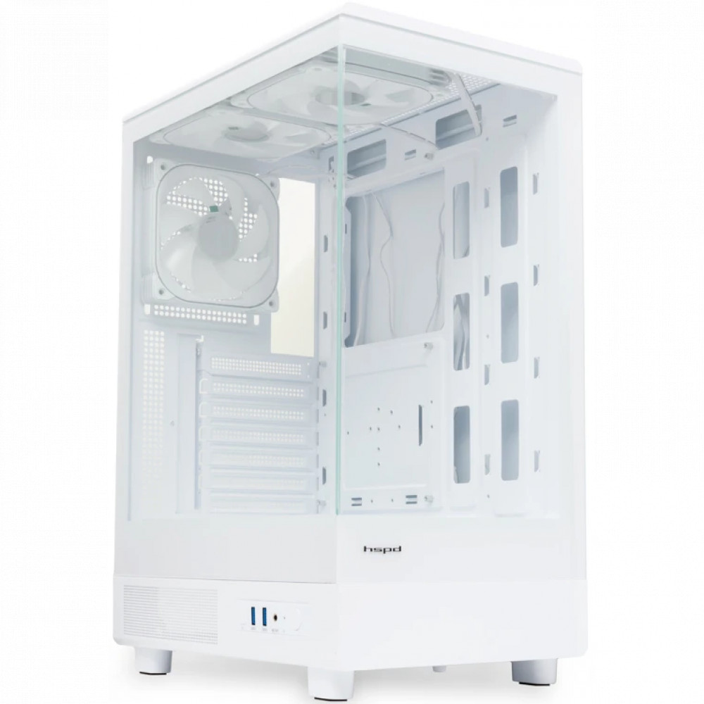 Корпус HSPD F510-TGWH-ARGB White Mid-Tower - миниатюра 8