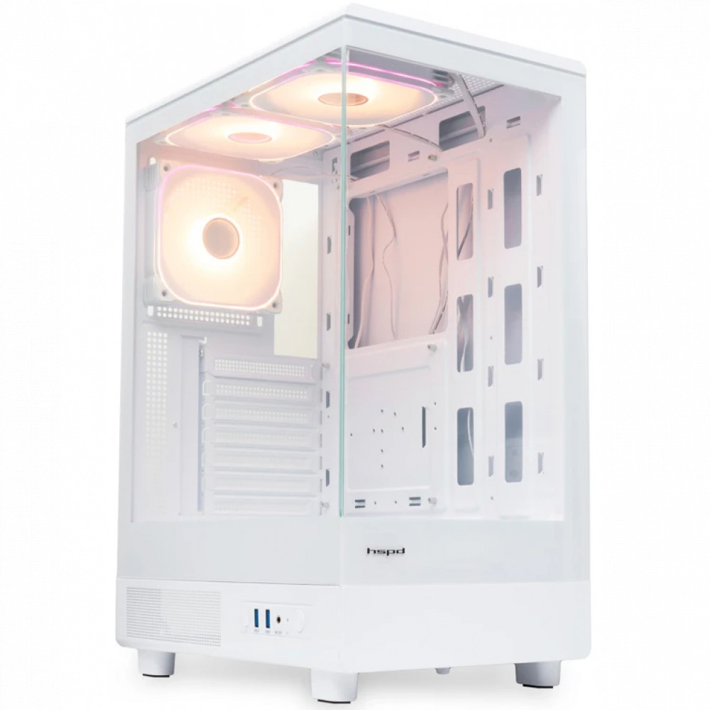 Корпус HSPD F510-TGWH-ARGB White Mid-Tower - миниатюра 7