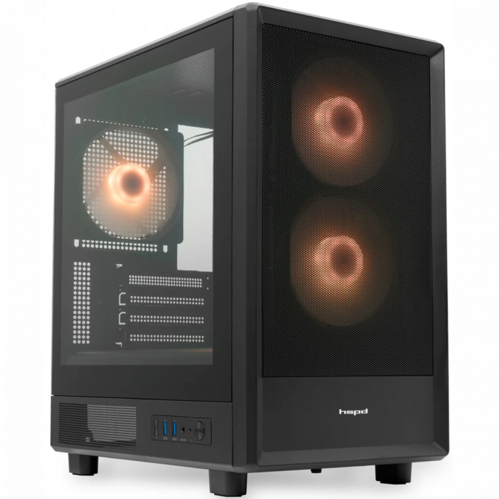 Корпус HSPD M310-TGBK-ARGB Mini-Tower - миниатюра 7