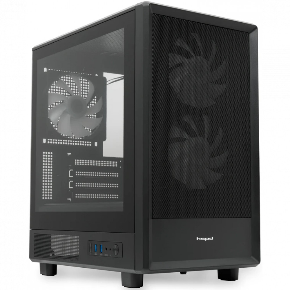 Корпус HSPD M310-TGBK-ARGB Mini-Tower - миниатюра 8