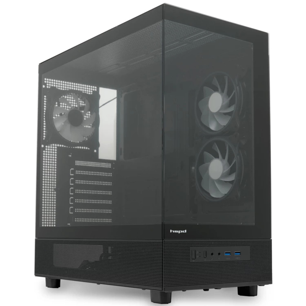 Корпус HSPD F710-TGBK-ARGB Mid-Tower - миниатюра 6