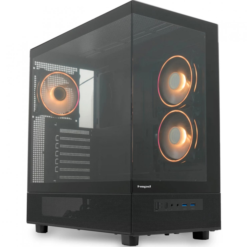 Корпус HSPD F710-TGBK-ARGB Mid-Tower - миниатюра 5