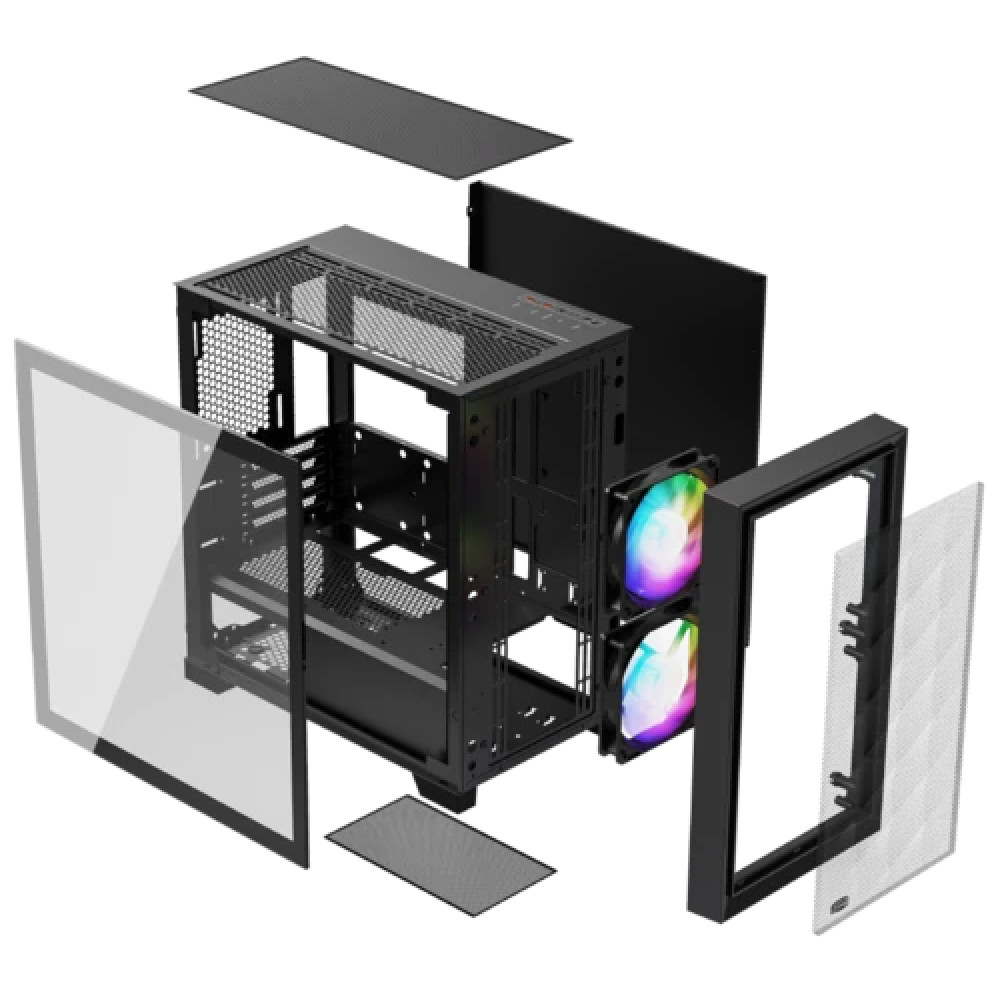 Корпус PCcooler C3D310 BK ARGB Black Mini-Tower - миниатюра 10