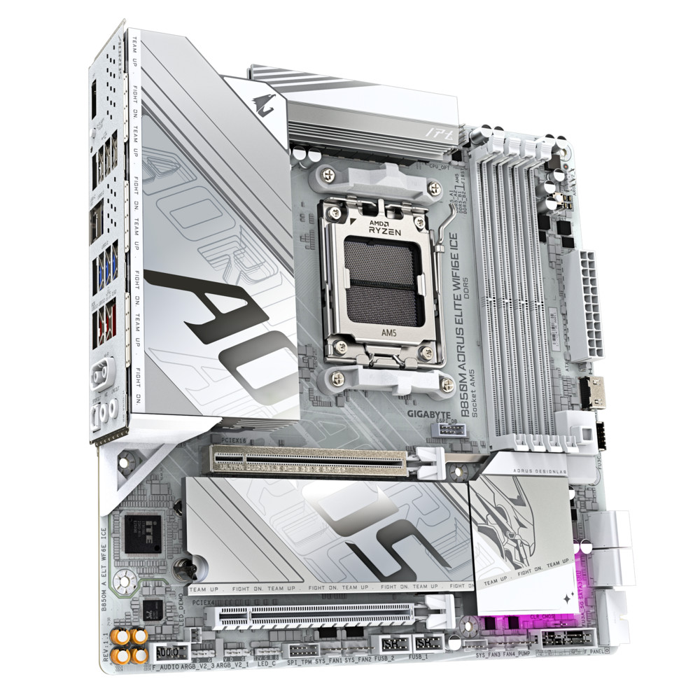 Материнская плата Gigabyte B850M A ELT WF6E ICE Micro-ATX, AMD AM5 - миниатюра 7