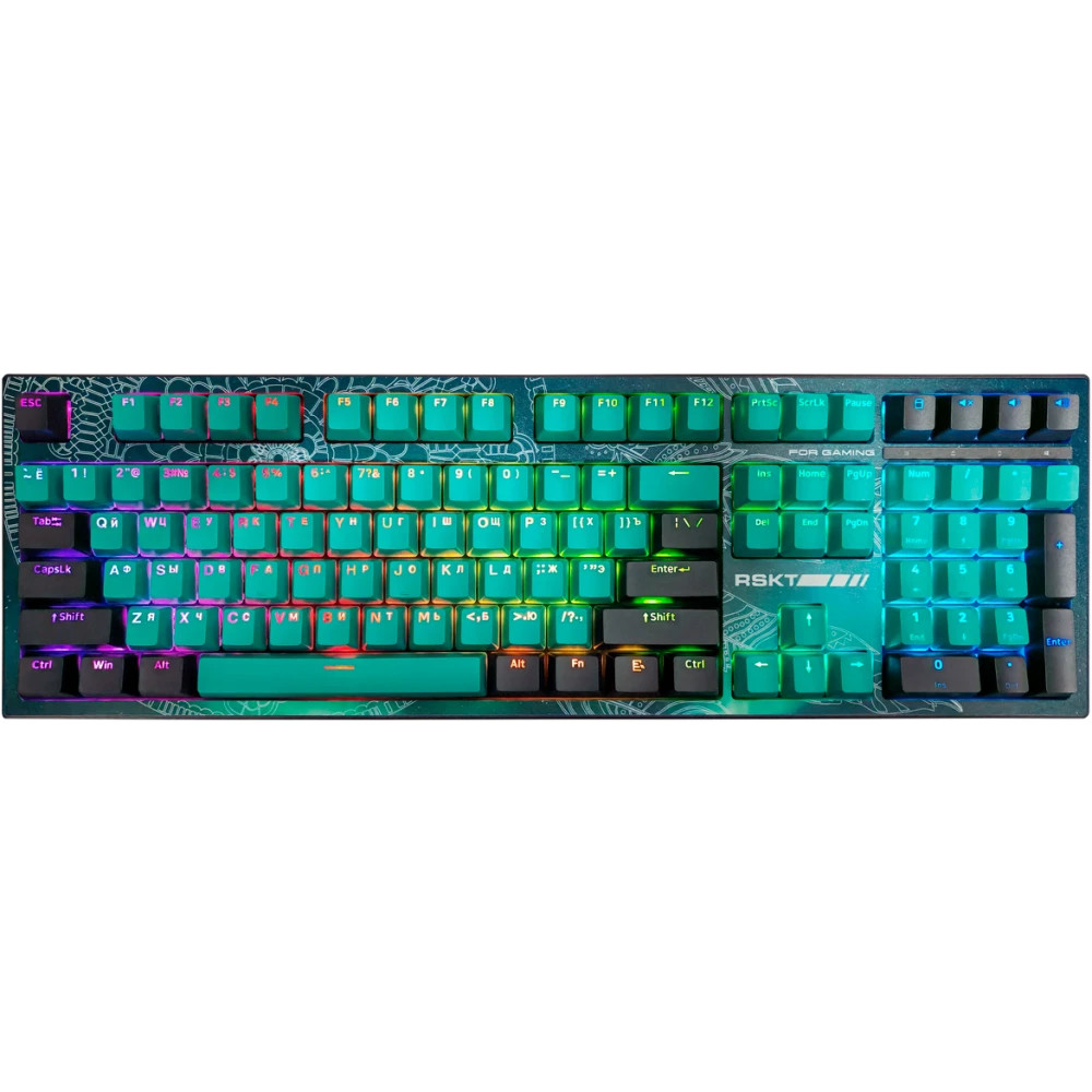 Клавиатура Raskat KM002 UV Green KM002-UV-GREEN Проводная, USB - миниатюра 2