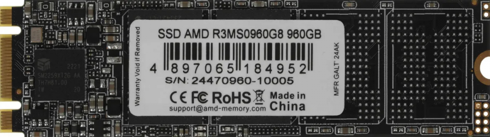 Жесткий диск AMD R3MS0960G8 SSD (твердотельные), 960 ГБ, M.2, SATA - миниатюра 6