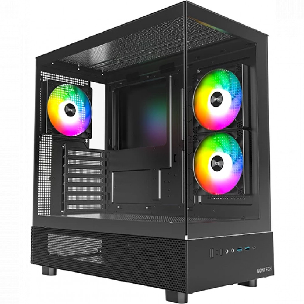Корпус Montech XR Black XR BL Mid-Tower - миниатюра 6