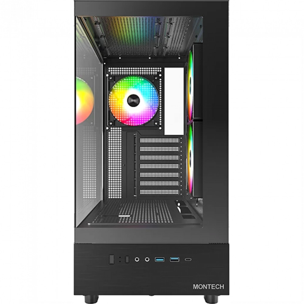 Корпус Montech XR Black XR BL Mid-Tower - миниатюра 7