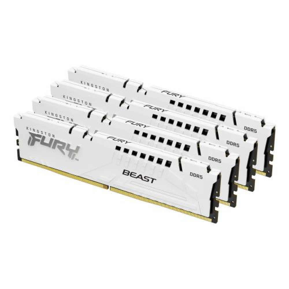 ОЗУ Kingston FURY Beast White KF552C40BWK4-128 DIMM, DDR5, 128 Гб (4 х 32 Гб), 5200 МГц - миниатюра 2