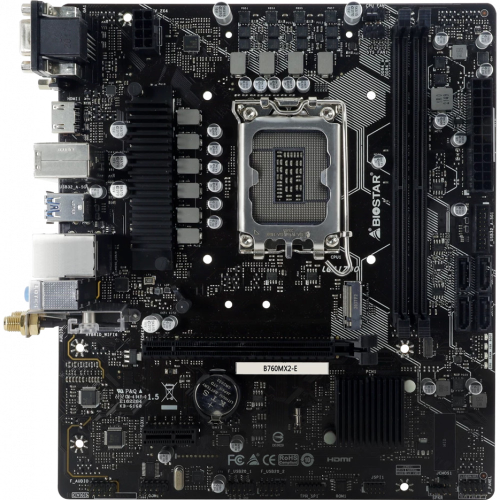Материнская плата BIOSTAR B760MX2-E Micro-ATX, LGA 1700 - миниатюра 5