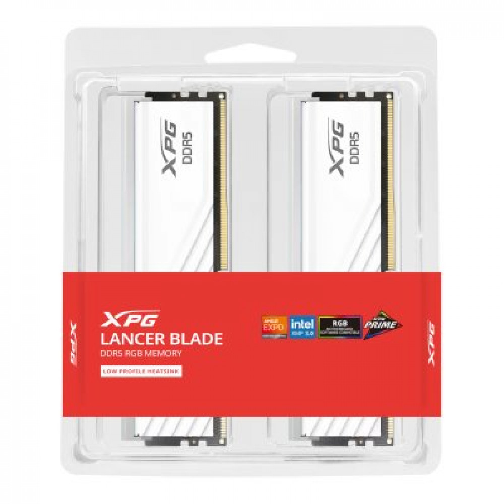 ОЗУ ADATA XPG Lancer Blade RGB White kit 2*16GB AX5U6000C3416G-DTLABRWH DIMM, DDR5, 32 Гб (2 х 16 Гб), 6000 МГц - миниатюра 4
