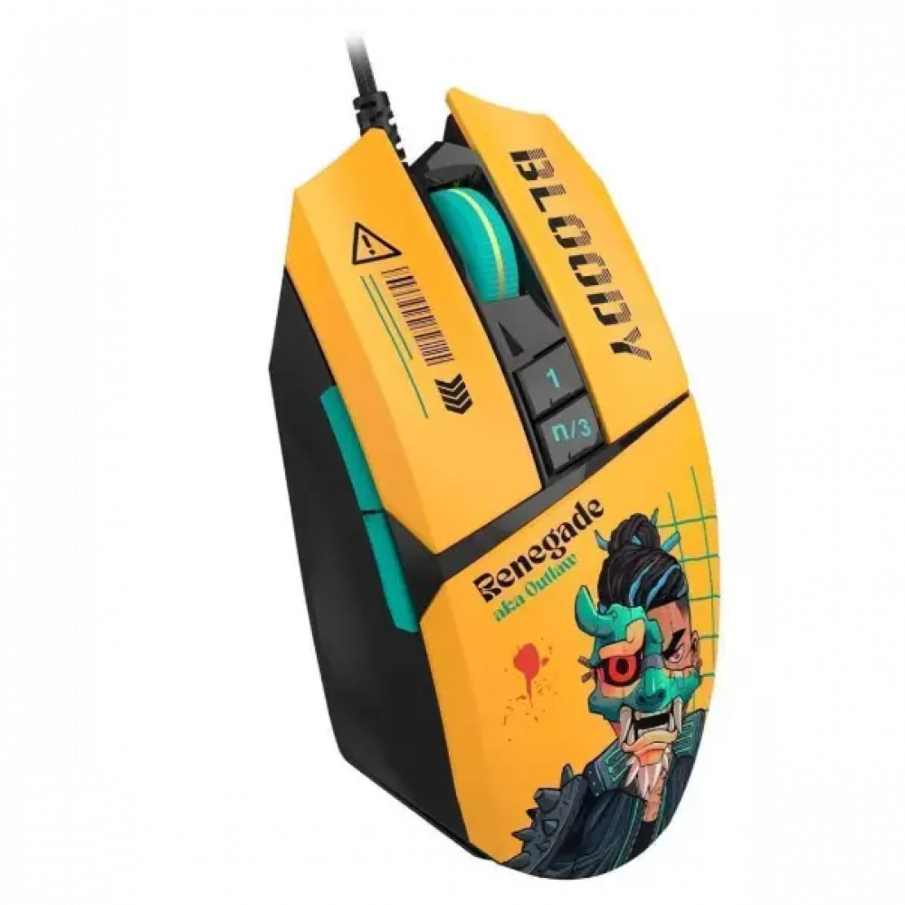 Мышь Bloody W63Max Renegade Yellow Sunset Игровые, Проводная - миниатюра 8