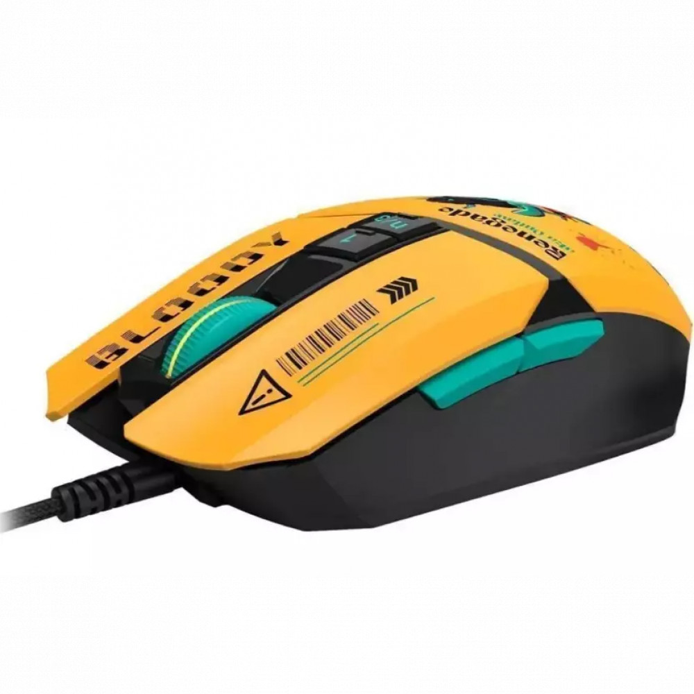 Мышь Bloody W63Max Renegade Yellow Sunset Игровые, Проводная - миниатюра 7