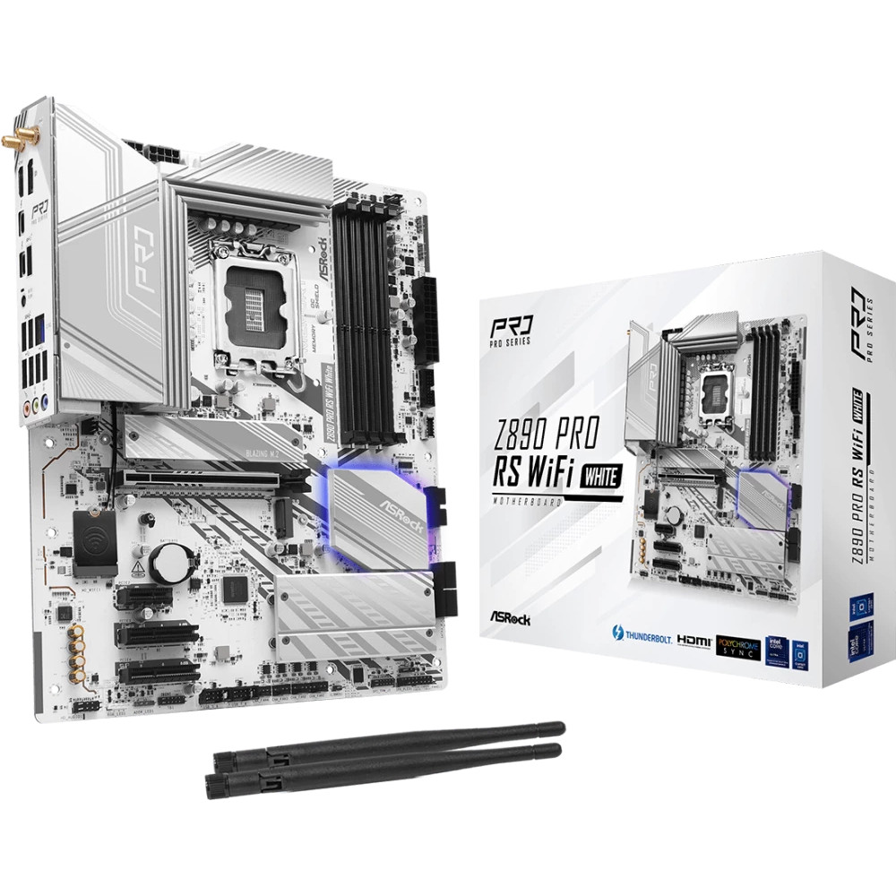Материнская плата ASRock Z890 PRO RS WIFI WHITE ATX, LGA 1851 - миниатюра 10
