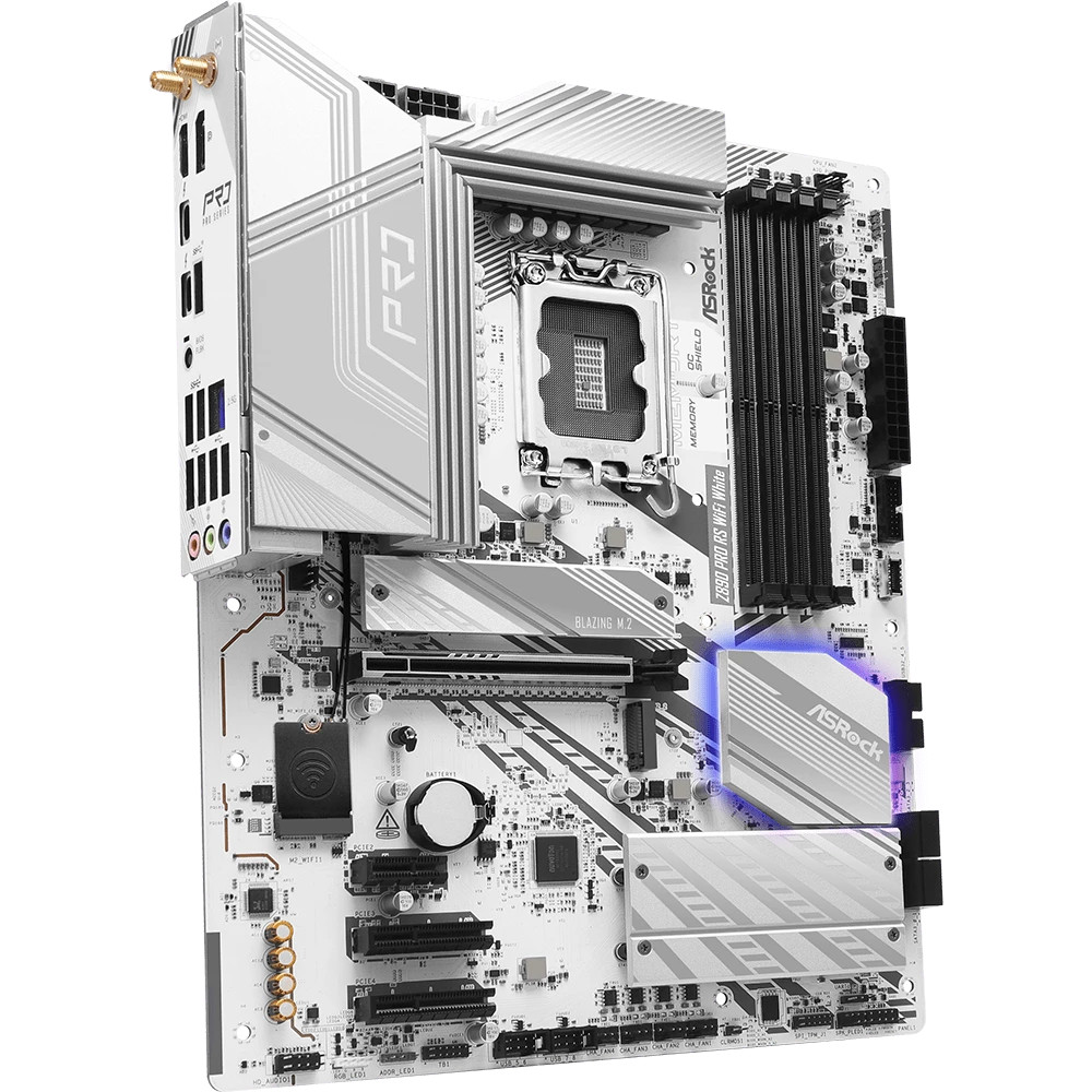 Материнская плата ASRock Z890 PRO RS WIFI WHITE ATX, LGA 1851 - миниатюра 7
