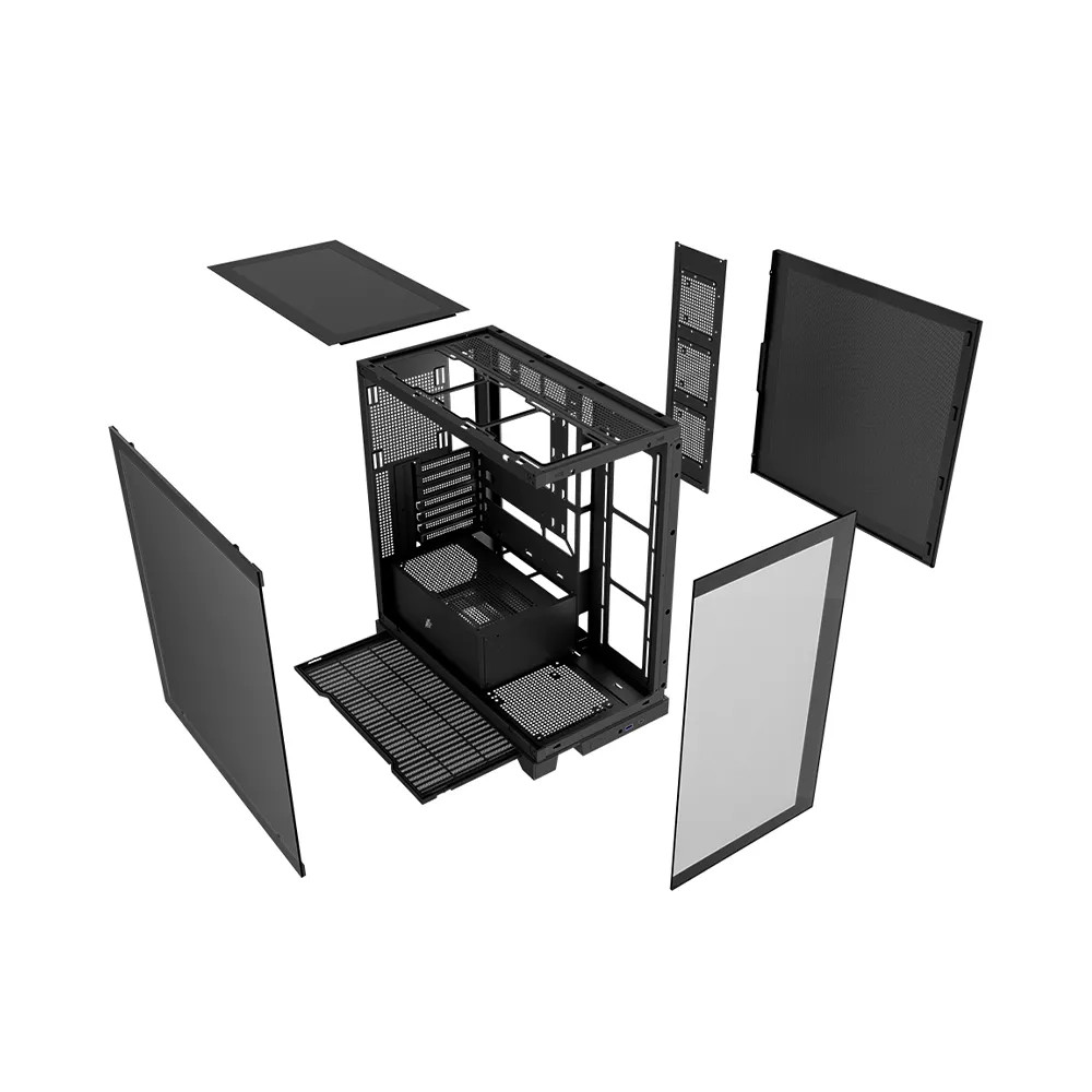 Корпус 1STPLAYER Mi8-BK-3FBR1FBC1 Черный Mid-Tower - миниатюра 10