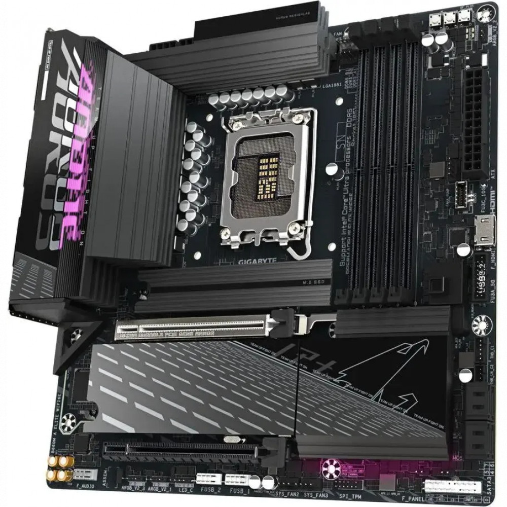 Материнская плата Gigabyte B860M AORUS ELITE WIFI6E B860M A ELITE WIFI6E Micro-ATX, LGA 1851 - миниатюра 6