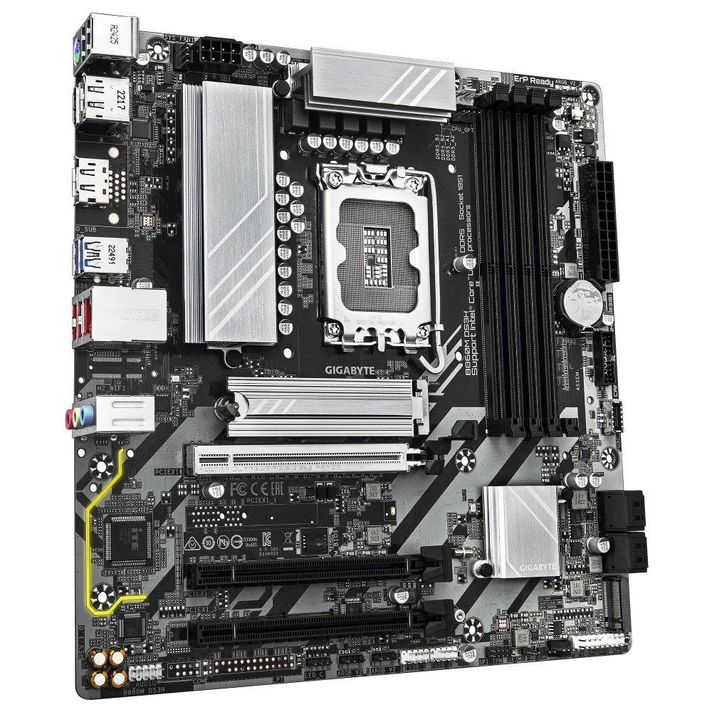 Материнская плата Gigabyte B860M DS3H Micro-ATX, LGA 1851 - миниатюра 5