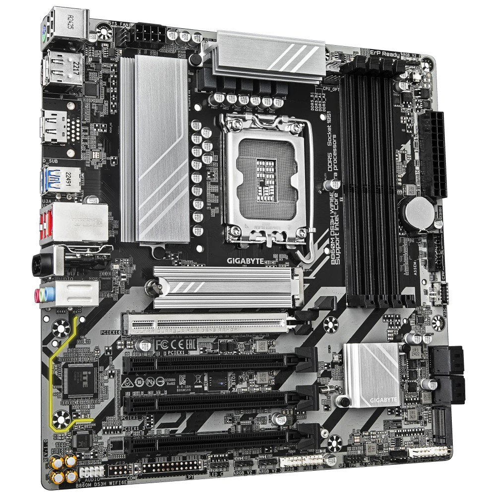 Материнская плата Gigabyte B860M DS3H WIFI6E Micro-ATX, LGA 1851 - миниатюра 5