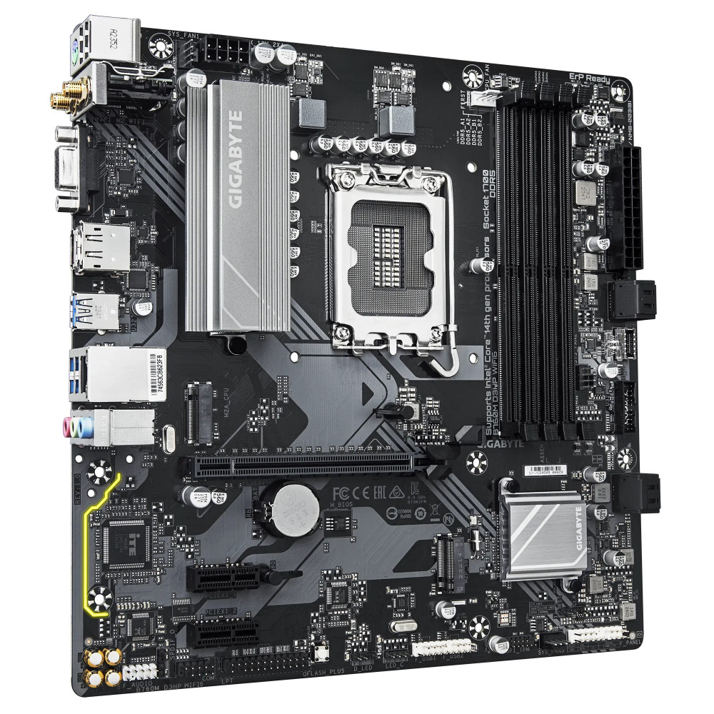 Материнская плата Gigabyte B760M D3HP WIFI6 Micro-ATX, LGA 1700 - миниатюра 6