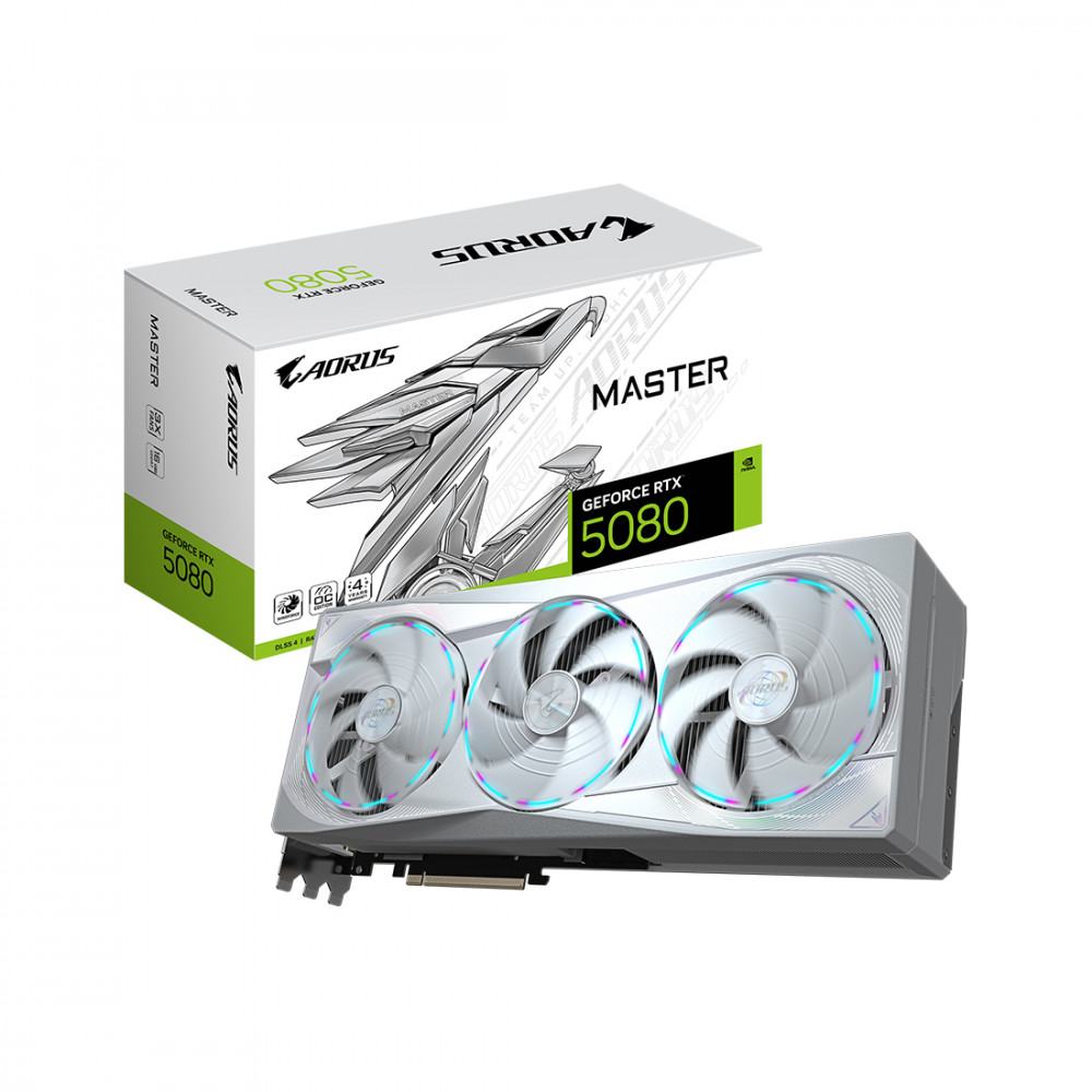Видеокарта Gigabyte RTX5080 AORUS MASTER ICE 16G GV-N5080AORUSM ICE-16GD 16 ГБ - миниатюра 6
