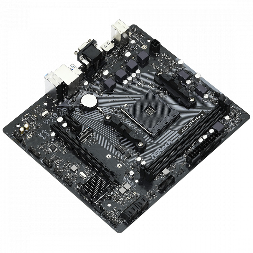 Материнская плата ASRock A520M-HVS A520M-HVS DDR4 Mini-ATX, AMD AM4 - миниатюра 7