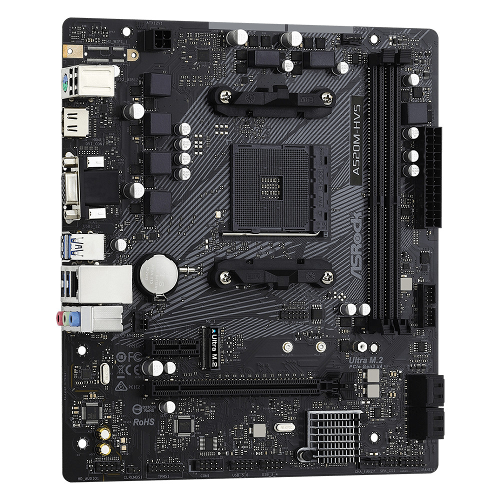 Материнская плата ASRock A520M-HVS A520M-HVS DDR4 Mini-ATX, AMD AM4 - миниатюра 8