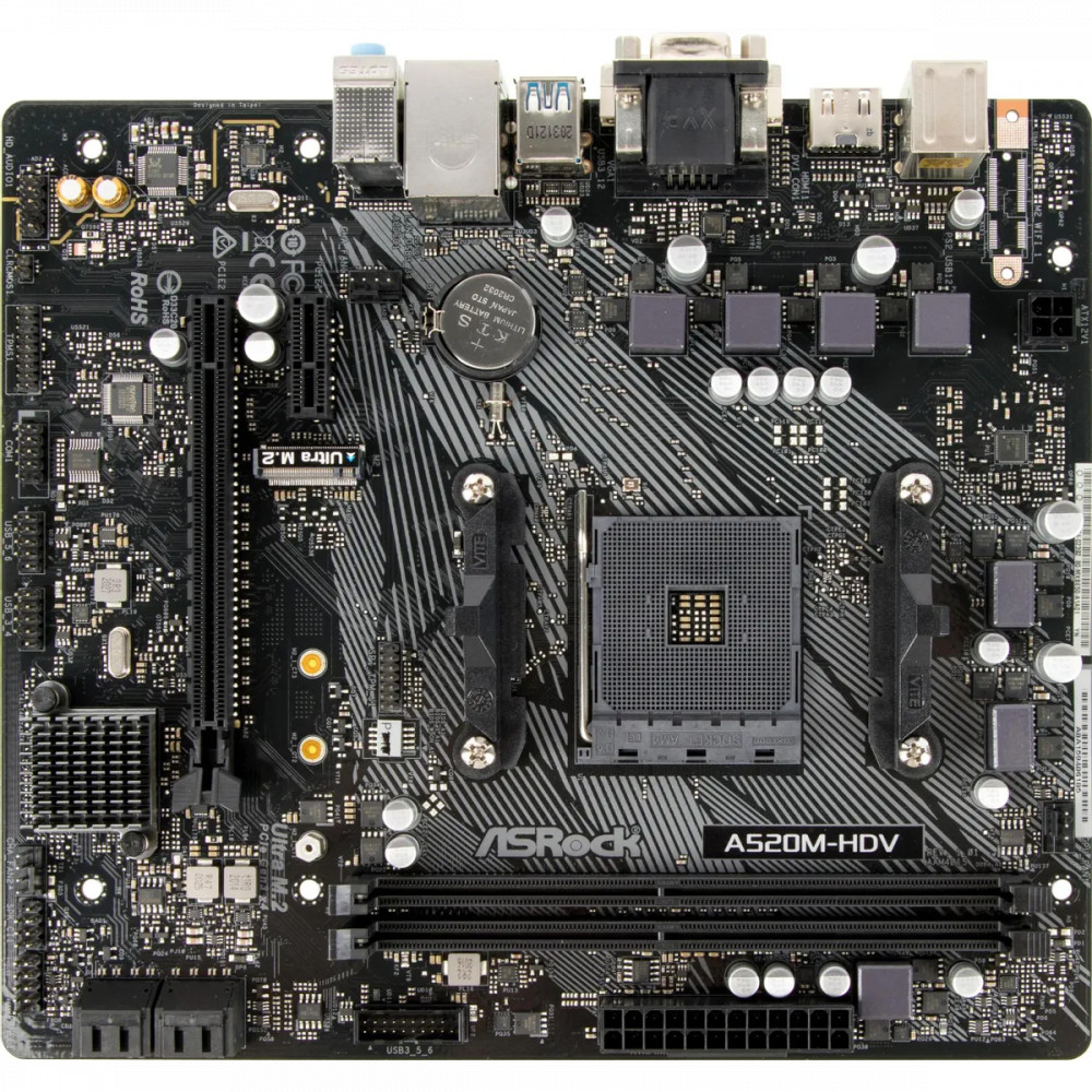Материнская плата ASRock A520M-HDV A520M-HDV DDR4 Mini-ATX, AMD AM4 - миниатюра 11