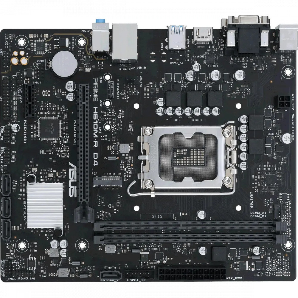Материнская плата Asus H610M-R D4-SI Micro-ATX, LGA 1700 - миниатюра 7