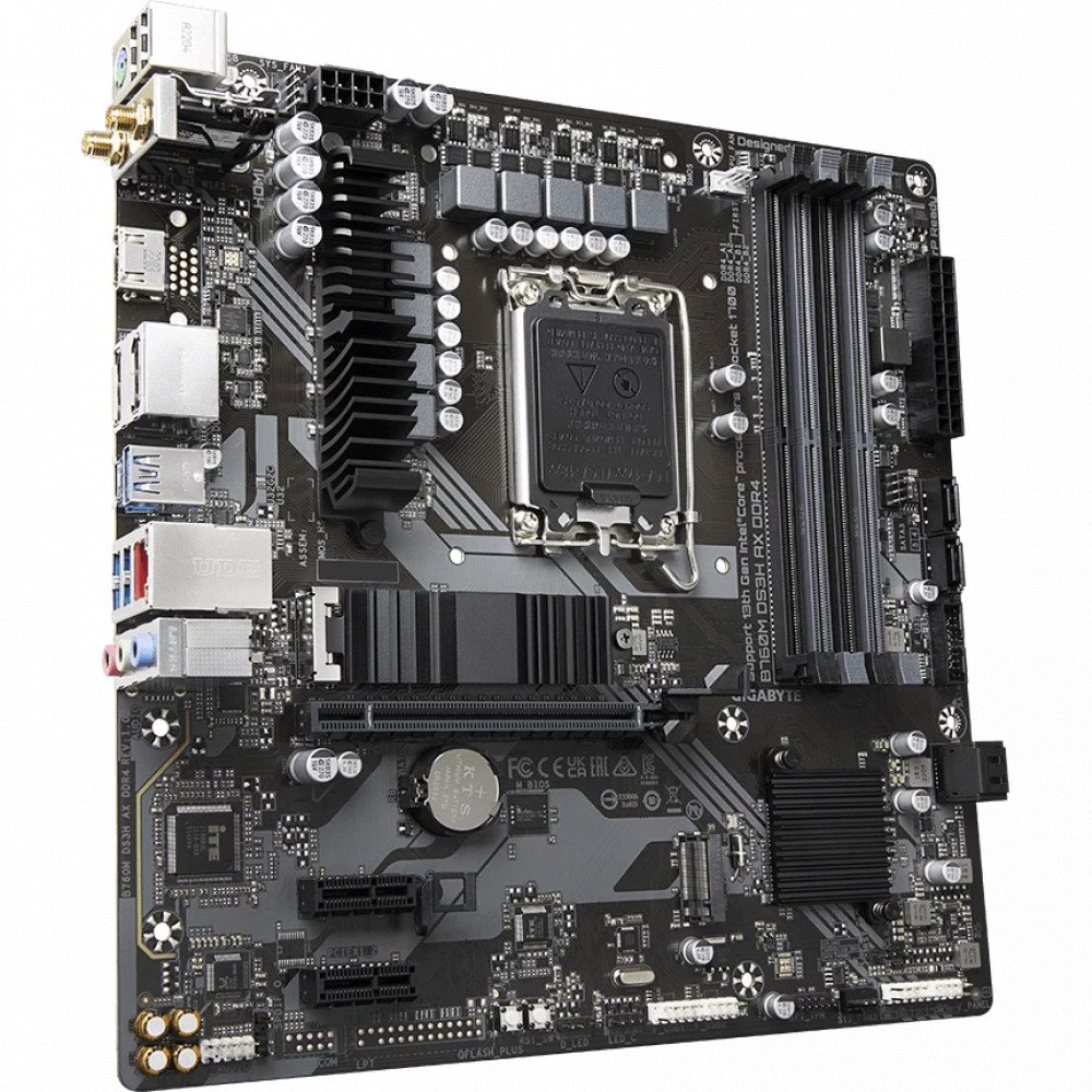 Материнская плата Gigabyte B760M DS3H AX DDR4 rev. 1.0 Micro-ATX, LGA 1700 - миниатюра 7